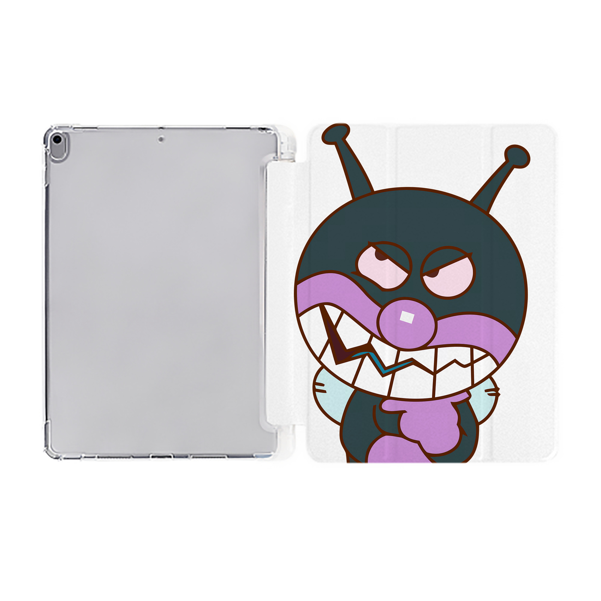 （画像用） アンパンマン Anpanman IPad ケース ペン収納付き 三つ折りスタンド PUレザー×シリコン 対応機種9.5/10.5/10.9インチ